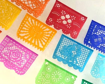 Papel Picado Banner: Mexican Fiesta Garland, Cinco de Mayo Decor