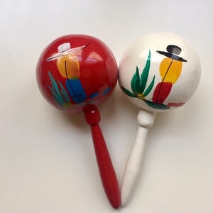 Each Custom Maraca traditional hand painted with names and date fiesta wedding party favor corporate event birthday Mexican party supplies image 9
