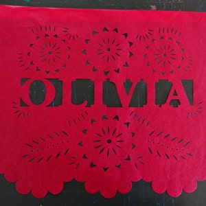 Papel Picado Feliz Cumpleanos Custom Name Fiesta Banner Garland Personalized Mexican Fiesta Decoration festive garland