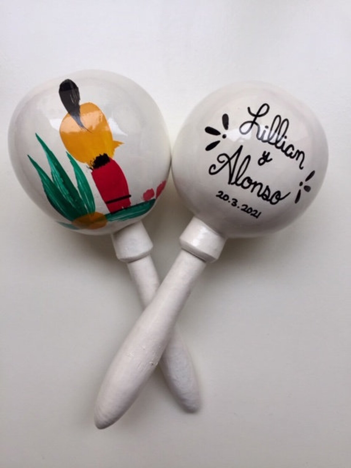 Maracas traditional each piece hand painted with names and Etsy