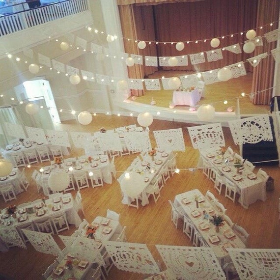 Wedding PapelPicado Banner: AMOR Mexican Fiesta Garland Decorative papel picado bunting Bridal Shower Decorations