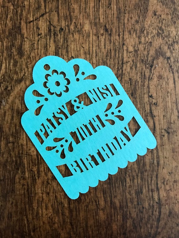 Birthday Laser Cut Tags PERSONALIZED for Party Favors With Etsy