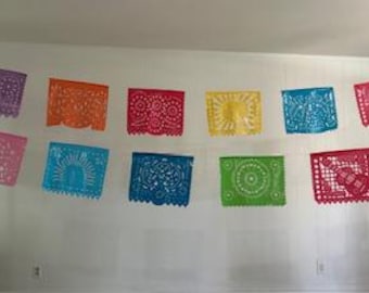 131 Feet Mexican Party Banner Set - Fiesta Decor For Cinco De Mayo, Day Of The Dead, Themed Parties (4 Pack)