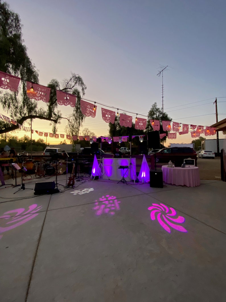 Papel Picado Quince garlands Quinceañera banners Personalized Fiesta Mexican Fiesta Decoration QUINCE garland 15th quince papel picado decor image 4