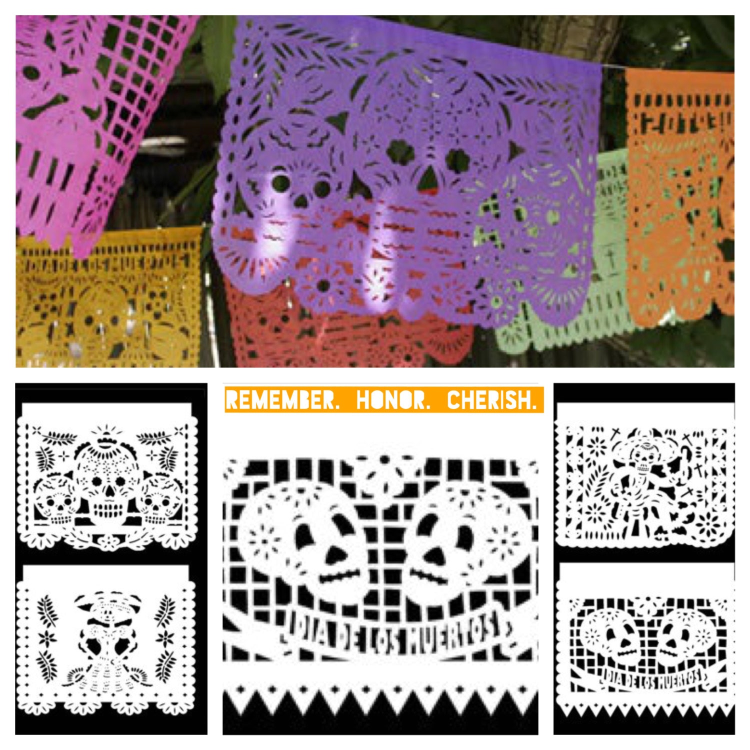 Two Pack Day of the Dead Cutout Banner Two Pack Day of the Dead Cutout Banner
