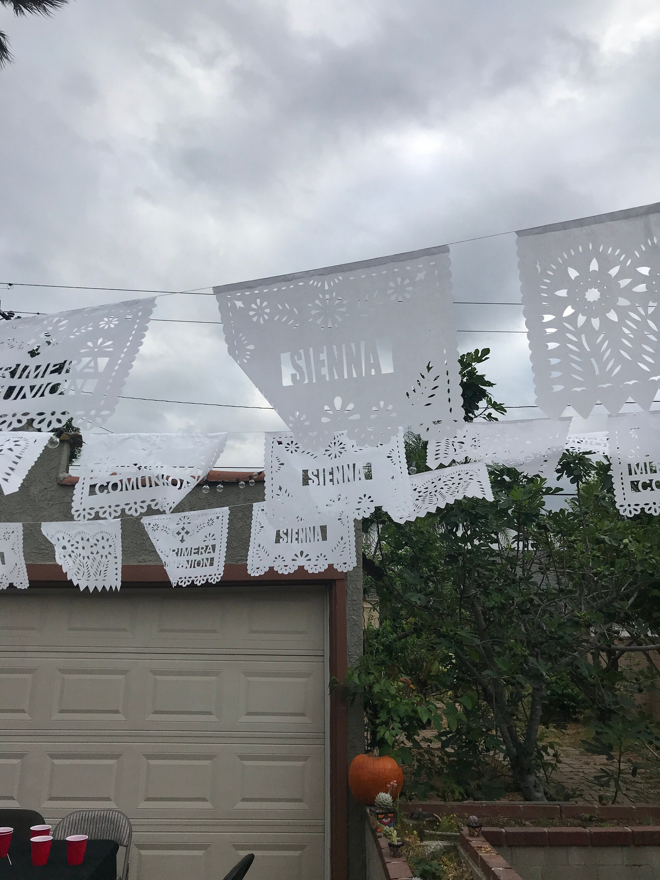 CUSTOM First Holy Communion or Primera Comunin Papel Picado fiesta decoration cross banner garland religious mexican theme