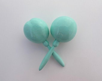 Maracas (sold by each piece, not pair) MINT Green Solid color Fiesta Party Favor Instrument shake for a kiss shaker new years noisemaker