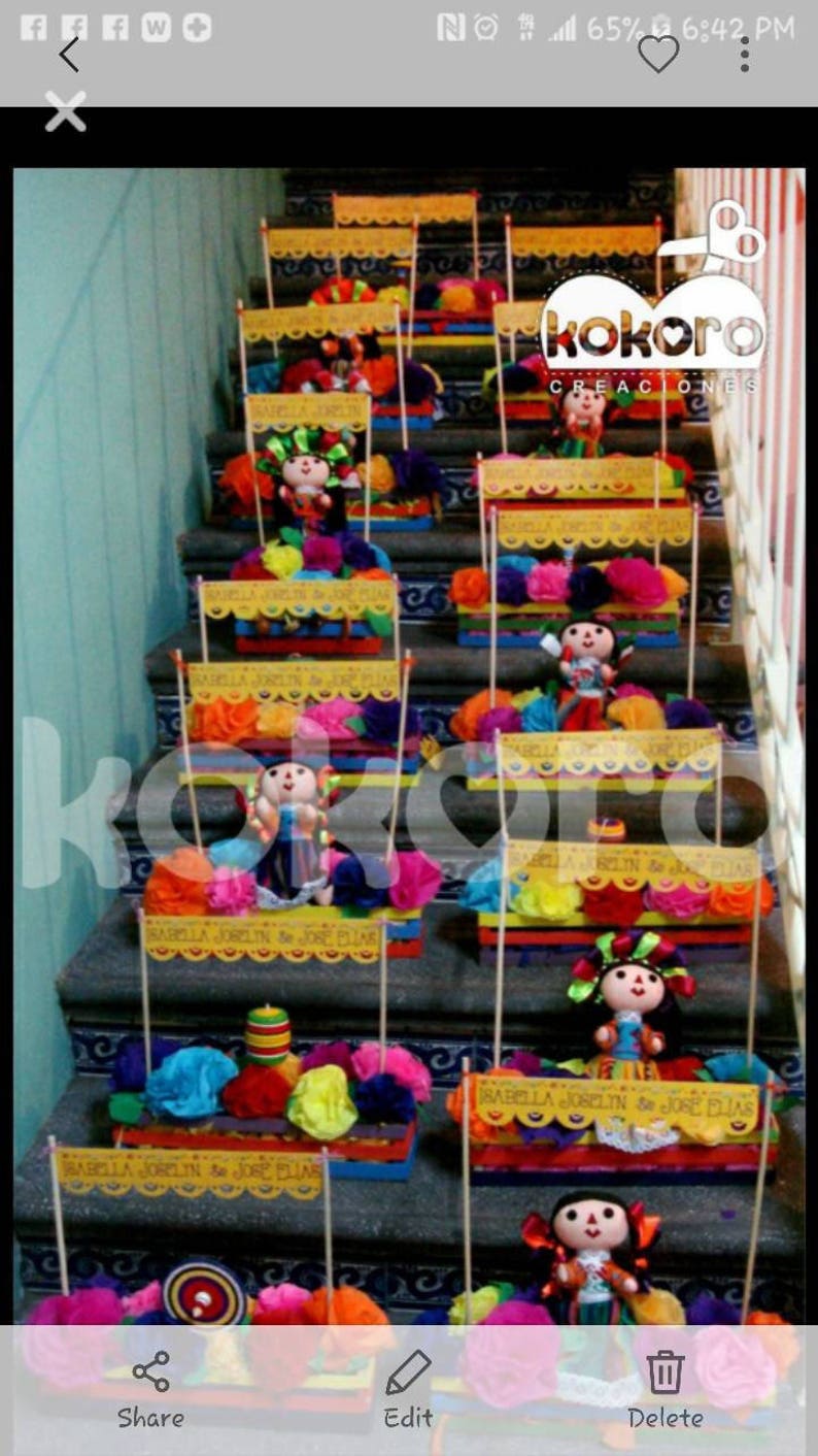 for Birthday papel picado mini banners with dowels like inspiration photo Custom long flags 14 pieces