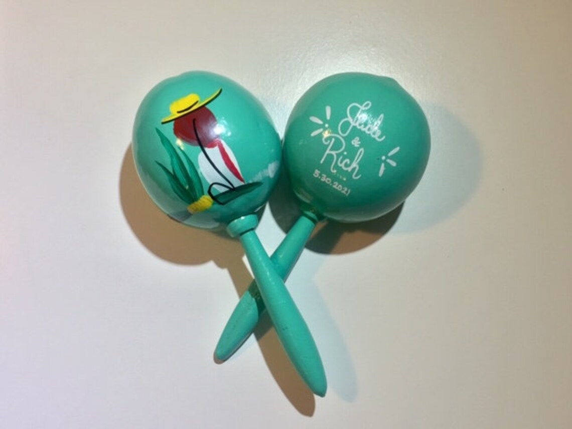 Maracas traditional each piece hand painted with names and Etsy