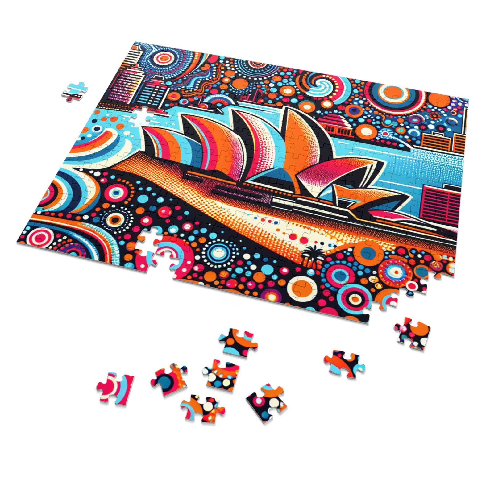 Psychedelic Sydney Opera House Jigsaw Puzzle 30, 110, 252, 500, 1000 ...