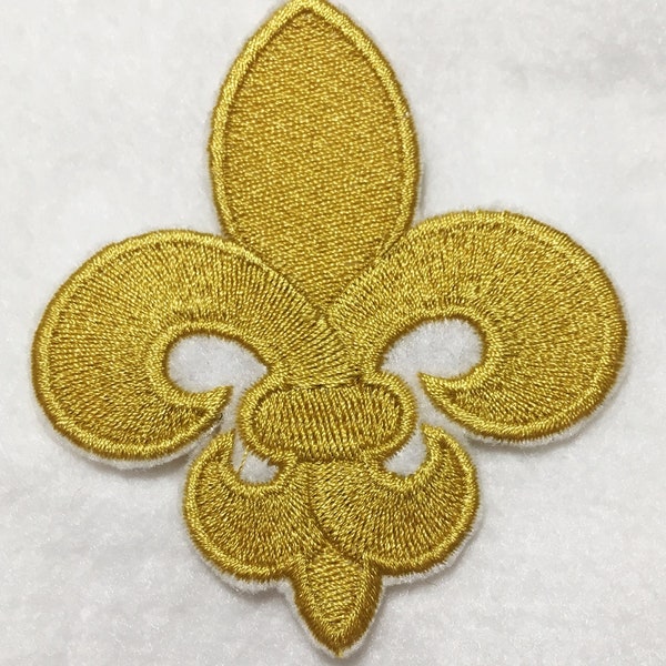 Fleur De Lis Iron On Patch Sew On Badge France Coat Of Arms French Flower Lily E - Foto 8