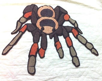Tarantula Spider Iron on Patch or Applique  -  7.25" x 5.5"