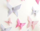 Farfalla 3D parete arte Origami farfalle matrimonio vivaio cotone Photoshoot Prop-15 farfalle fatte su ordinazione