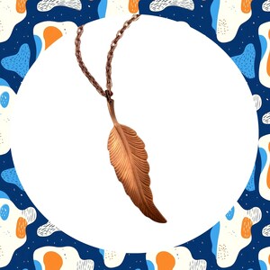 Vintage single leaf pendant boho layer stack long copper necklace