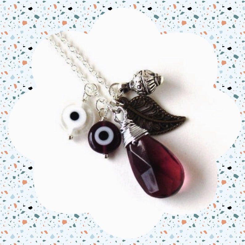 Silver ornate drop filigree leaf amethyst purple drop charm necklace LAST ONE