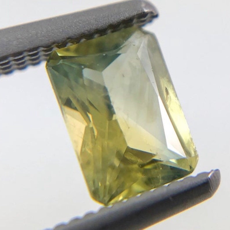 Australian Parti Sapphire rectangle cut 0.63 carat loose gemstone image 9