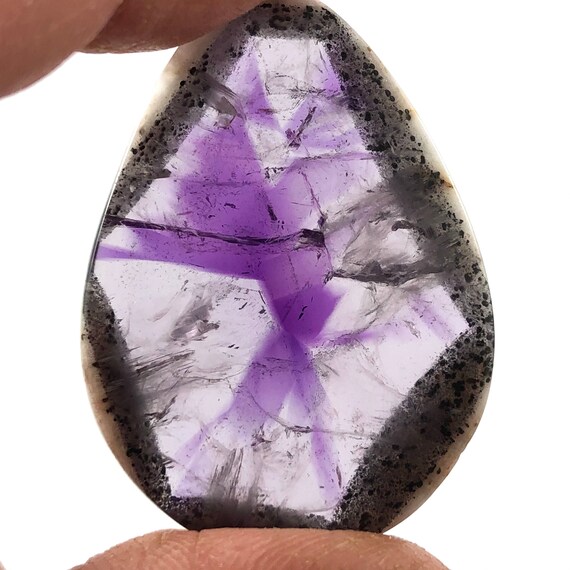 Trapiche Amethyst in Matrix 46.85 Carat Loose Gemstone - Etsy Israel