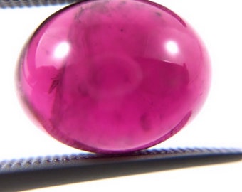 Pink tourmaline Rubellite oval cut cabochon 6.26 carat loose gemstone