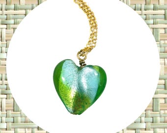 Collier Perles Verre De Murano Millefiori - Galets 20 Mm Multicolores - Monture Plaqué Or