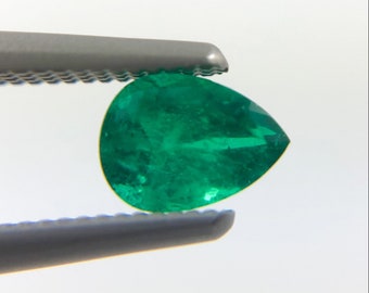 Emerald pear cut 0.40cts 3.98x5.45mm loose gemstone