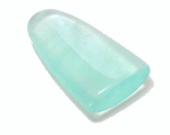 Blue green fluorite rounded tusk cut 35.60 carat gemstone