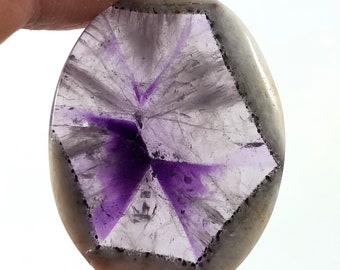 Trapiche amethyst in matrix 50.21 carat loose gemstone