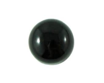 Black onyx German cut 10mm round cut cabochon