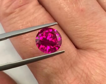 Lab Ruby round cut 9mm synthetic loose gemstone