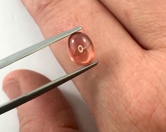 Pink Apricot Sapphire oval cut cabochon 2.05 carats