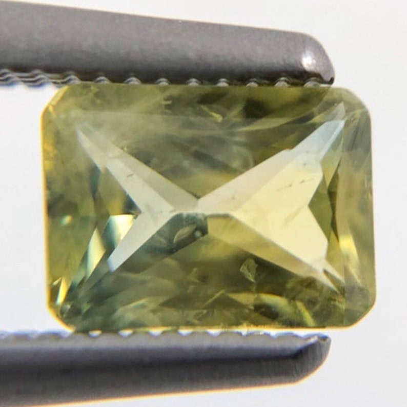 Australian Parti Sapphire rectangle cut 0.63 carat loose gemstone image 5