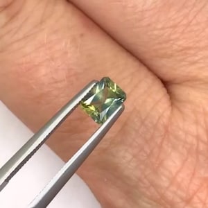 Australian Parti Sapphire rectangle cut 0.78 carat loose gemstone