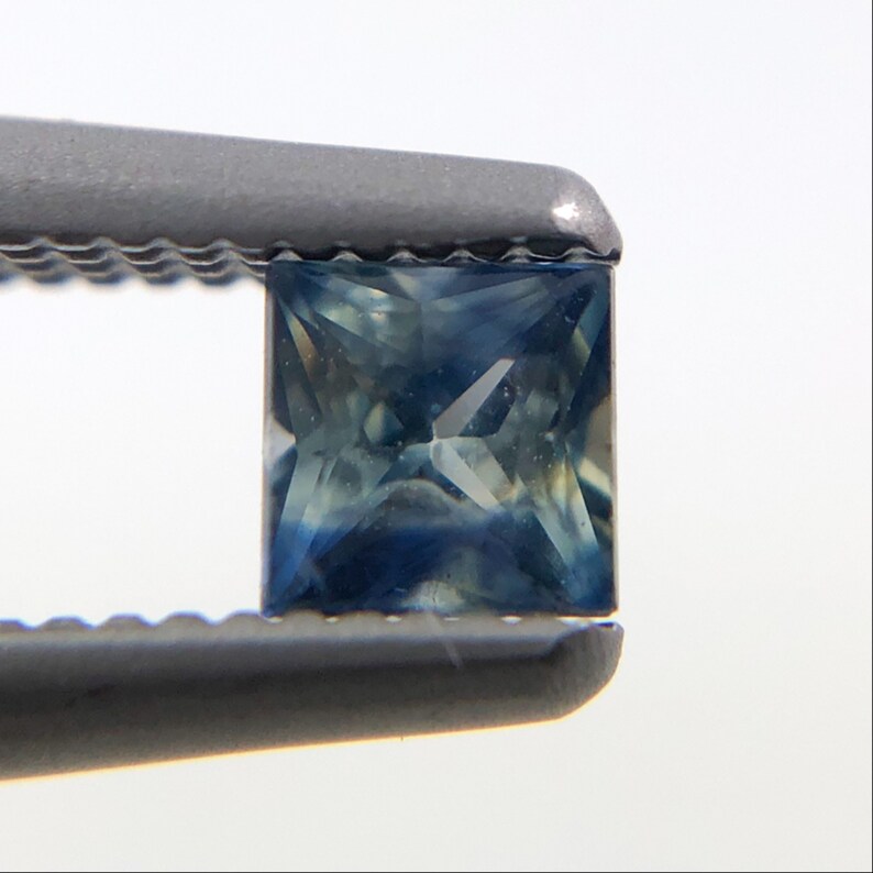 Australian Parti Sapphire princess cut 0.21 carat loose gemstone image 9