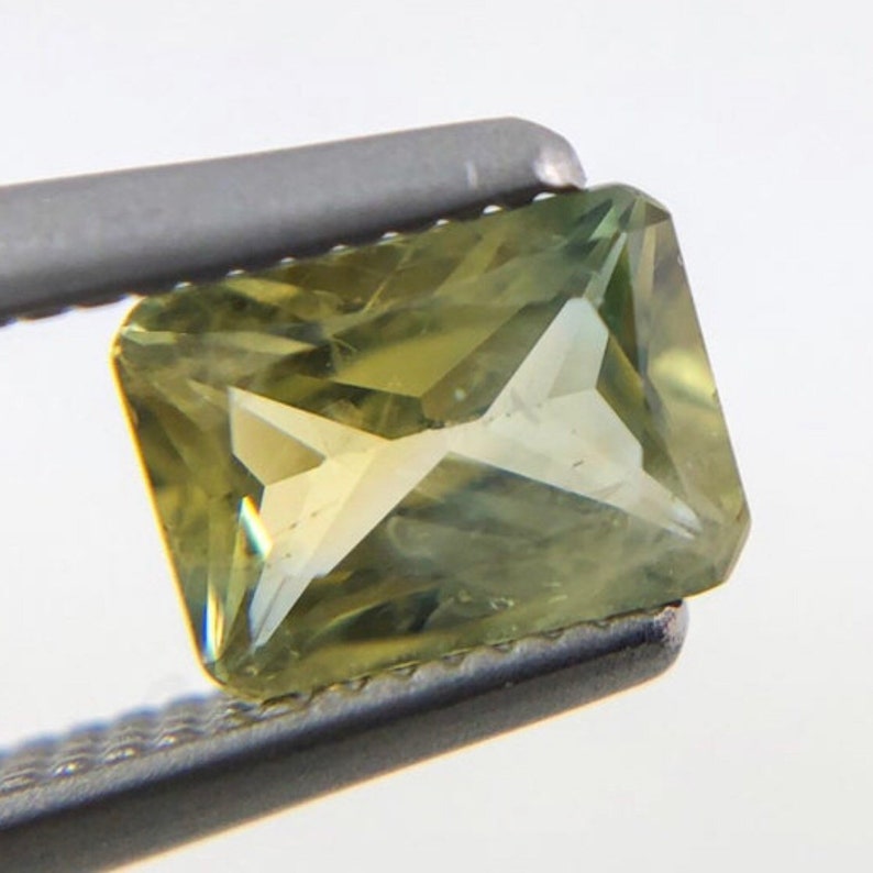 Australian Parti Sapphire rectangle cut 0.63 carat loose gemstone image 8