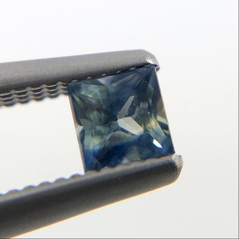 Australian Parti Sapphire princess cut 0.21 carat loose gemstone image 3