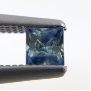 Australian Parti Sapphire princess cut 0.21 carat loose gemstone image 1