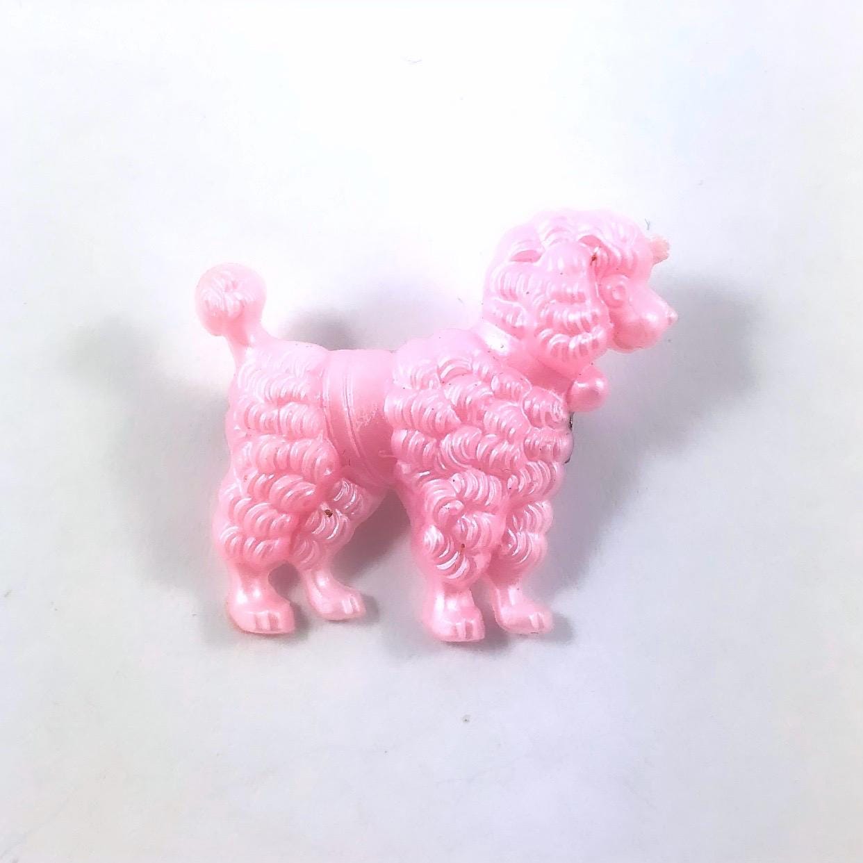 Pink Poodle Brooch Pin - Crystal & Simulated Pearl Dog Brooch For Women, Rhodium Plated Animal Jewelry