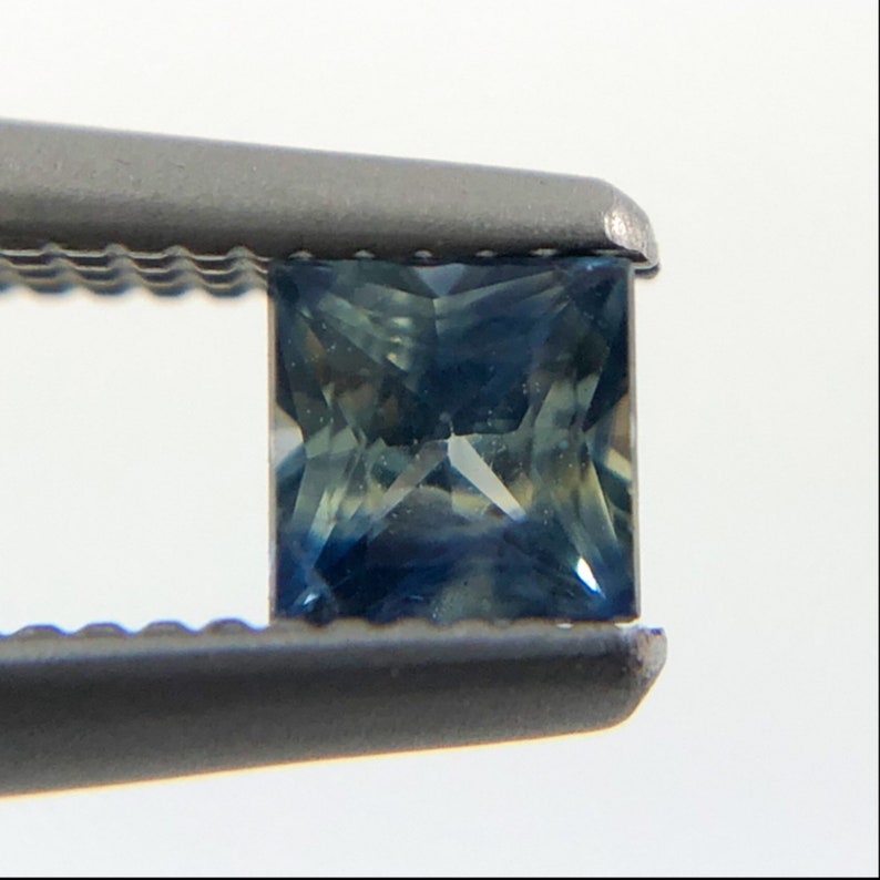 Australian Parti Sapphire princess cut 0.21 carat loose gemstone imagem 10