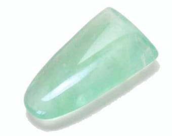 Blue green fluorite rounded tusk cut 34.10 carat gemstone