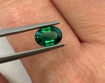 Lab hydrothermal emerald oval cut 8x6mm synthetic loose gemstone