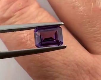 Lab sapphire synthetic Alexandrite emerald cut 8x6mm loose gemstone