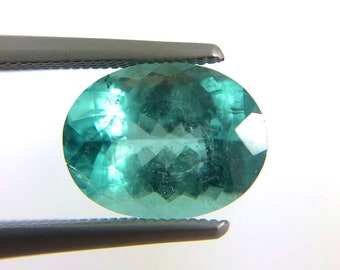 Blue green Paraiba coloured tourmaline 2.60 carat oval cut loose gemstone