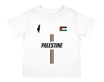 Infant Customizable Soccer Football Palestine Jersey | Personalized Shirt | National Team-Inspired Design | Support & Solidarity Apparel