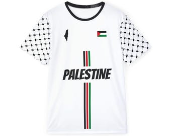 Custom Palestine Soccer Jersey | Personalized Name & Number | Adults | Keffiyeh Sleeve Design | Palestine Football Shirt | Soccer Gift