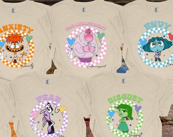 Inside Out 2 Shirts, Disney Character Tees