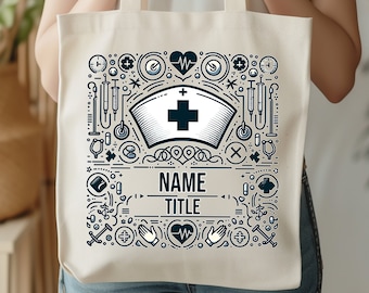 Personalized Healthcare Worker Tote Bag: Medical Staff Gift
