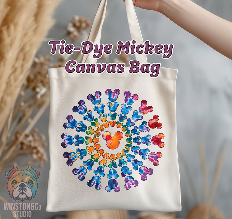 Tie-dye Mickey Canvas Bag