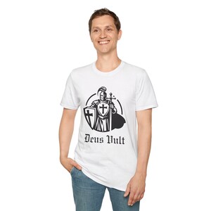 Deus Vult Knight Templar T-Shirt Unisex Mens Womens God Wills It Christian Knights Templar Medieval Legacy