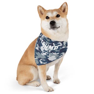 Trump Vance Make America Great Again! 2024 Navy Camo Pet Bandana Collar, Dog Collar, Dog Bandana, Cat Bandana, Trump Vance, MAGA, FIGHT x 3