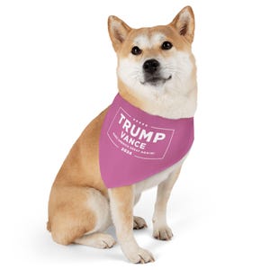 Trump Vance Make America Great Again! 2024 Pink Pet Bandana Collar, Dog Collar, Dog Bandana, Cat Bandana, Trump Vance, MAGA, FIGHT x 3