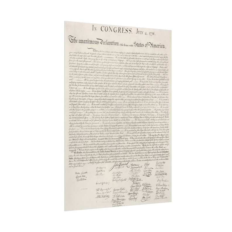 US Declaration of Independence Poster USA Historical Document 5